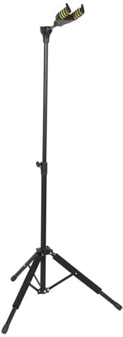 EMUKOEP Faltbarer Gitarrenständer, Verstellbare Schwerkraft, Auto-Lock-Gitarrenstativ Akustische E-Bass-Ukulele, Universelles Musikinstrumentenzubehör