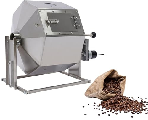CUBELLIN 14.5L Commercial Coffee Bean Roaster Stainless Steel Coffee Bean Baking Machine Automatic Rotary Gas Burner Drum Roaster Machine