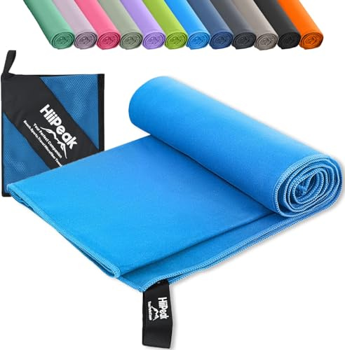 HiiPeak Mikrofaser Handtuch Kompakt und Leicht Microfaser Handtücher Fitness Schnelltrocknend microfaser Badetuch Saugfähiges Sporthandtuch Schwimm und Gym Handtuch