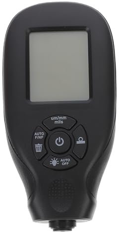 BELLIFFY 1 Satz Farbfilmmesser Schichtdickenmesser Farbtiefenmesser Mini-Lackschichtdickenmessgerät Farbdickenmesser Beschichtungszähler Dickenmessgeräte Farbdickentester Plastik Black