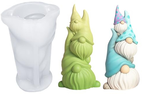 Silikonformen Gießformen Ostern Wichtel,Silikonform Wichtel Kerzenformen Zum Gießen,Silikonform Ostern,DIY Gießformen Silikon Ostern Gießform Wichtel,Giessformen Silikon für Valentinstag, Ostern