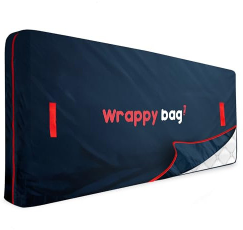 Wrappybag – Waterproof Mattress Cover in Oxford Polyester – Storage Bag with 4 Carry Handles – Ideal for Moving, Storage & Transport – 90 x 200 cm