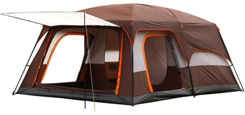 Großes Familien-Campingzelt für 8 12 Personen mit 2 Räumen, wasserdicht, sofortiger Unterschlupf mit Regenfliege und Tragetasche, ideal für Rucksackreisen, Wandern und Autoreisen