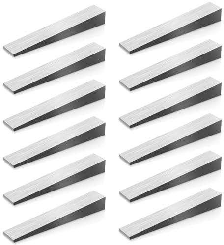 12 Pcs Flange Wedge 1/2 x 3/4 x 4 Stainless Steel Beveled Washers Right Angle Wedges Corrosion Resistant Spreading Flanges Triangle Tool Strong Welding Wedge Metal Shims for Lathe Machine Equipment