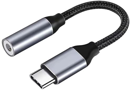 WOLMIK USB C to 3.5mm Audio Adapter, Type C to Headphone Jack Adapter USB C to Aux Audio Dongle Cable Cord, Compatible with iphone 16 15 Pro/Max, ipad Pro, Samsung Galaxy S23 S22, Pixel 8, Huawei