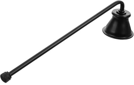 SOIMISS Candle Snuffer Bell Metal Extinguisher Black Flame Snuffer Long Handle for Candle Lovers Home and Camping