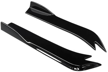 Seitenschweller Auto Heckstoßstange Splitter Schürzen Kofferraumlippe Spoiler Canard Flügel Diffusor Wrap Winkel Carbon Fiber Look Für Kia K5 2011-2019 Splitter(Gloss Black)