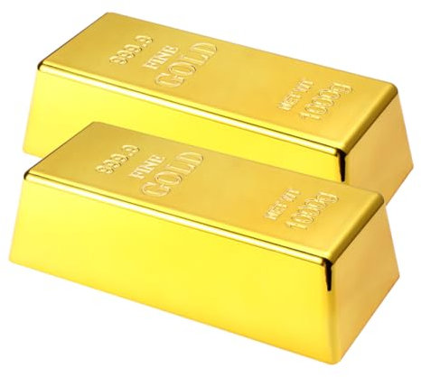 Ciieeo Tope de Puerta Decorativo 2 Piezas Abs Dorado Ladrillo Simulado