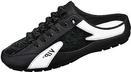 Générique Baskets Dos Nu pour Homme, Chaussures à Enfiler en Maille Respirante, Chaussures de Sport décontractées Confortables pour la Salle de Sport, la Course à Pied, Les Voyages