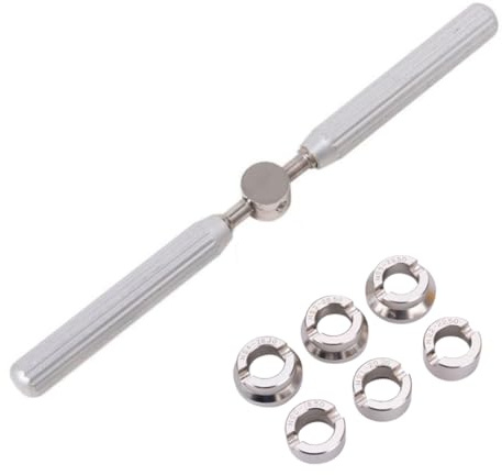 VALICLUD Estrattore di Cassa per Orologi in Acciaio Inossidabile Chiave per Riparazione di Orologi con Scanalature Strumenti per Aprire e Montare Casse Vite Facile da Usare con Scatola