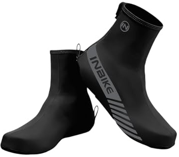 INBIKE Copriscarpe Ciclismo Impermeabili Copriscarpe Pioggia con Suola Antiscivolo Galosce per Pioggia Neve o Fango Gambali Bici Impermeabili Unisex Calzari EU 43-45