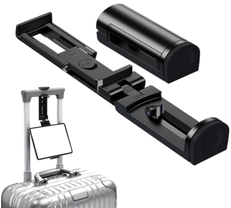 Supporto per cellulare aereo – 12,5 x 4 x 4 cm, manico compatto, supporto pieghevole in ABS, supporto multi-angolo con visione regolabile per viaggiare | Supporto portatile per tablet per vacanze