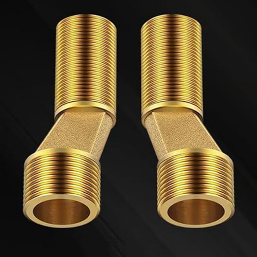 BiaoTeng S Anschluss 1/2 auf 3/4 Zoll Messing 2 Stück Duscharmatur Adapter S-Anschluss Badewannen Adapter