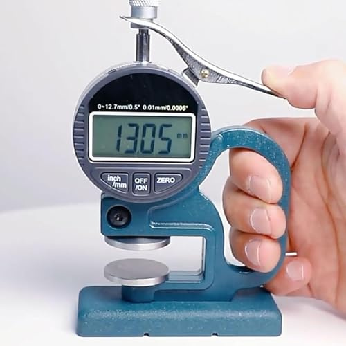 Spessimetro digitale per spugna e carta, design da tavolo con base, diametro sonda 30 mm, risoluzione 0,01 mm per misurazioni accurate