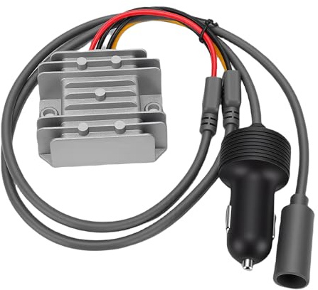 Jiawu Convertitore Step-up, Aumento di Tensione Intelligente da 12 V A 24 V A 30 3,5 A Convertitore Boost di Tensione Senza Caduta di, Adattatore di Alimentazione per Auto in Lega di Alluminio con
