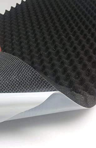 Mail2Mail Akustikschaumstoff Flammhemend MVSS302 als Akustik Noppenschaumstoff -SELBSTKLEBEND- Platte 200x100x3cm (anth/schwarz) aus hochwertigem PUR-Schaumstoff