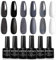 INPING Sparkly Planet Series Gel Nail Polish, 6 Colors Shiny Gel Polish Set Black White Dark Gray Gel Required Soak Off UV LED for Women Nail Art Varnish at Home, 8 ML