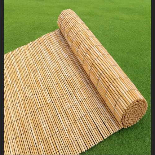 Extra Thick Reed Fence Privacy Decorative Fencing Natural Bamboo Screening for Outdoor Decoration Windbreak Sun Protection Privacy (1m x 5m)