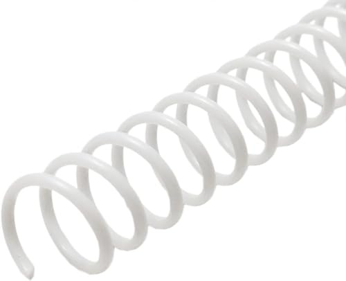 RAYSON Drahtrollenbinderücken, 50 Blatt, 9,5 mm, 4:1 Teilung, Weiß, 100 Stück