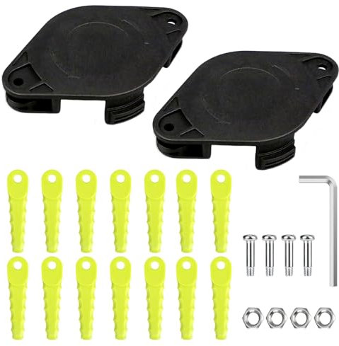 Lama Decespugliatore Ricambio, Testina Decespugliatore RAC155 Doppia Testa Seghettata per Ryobi OLT1825M RY18LT25A-113P RY18LT25A-120P OLT1832 RLT2925 Tagliabordi Wireless mit 2 x Testa und 14 x Lama
