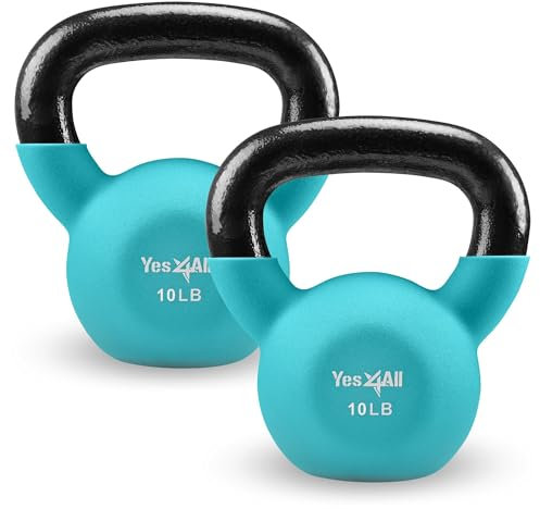 Yes4All Neoprenbeschichtete Kugelhantel-Sets – Handgewichte für Heim-Fitnessstudio & Kurzhantel-Gewichtsset Training 4,5 kg – Paar