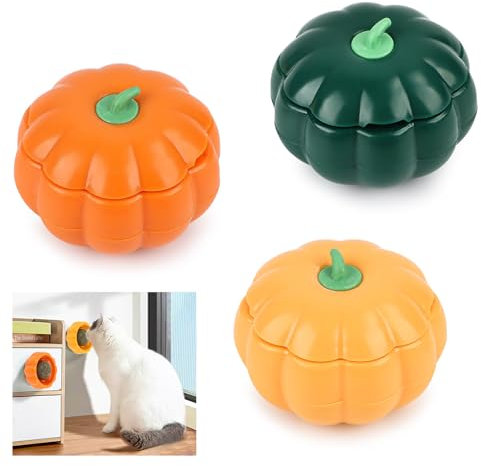 Encuryna 3 Stück Katzenminze Balls, Catnip Wall Ball, Katzenminze Spielzeug, Katzenminze Wandroller für Katzenlecken, Zahnreinigung Dentales essbares Kätzchenspielzeug