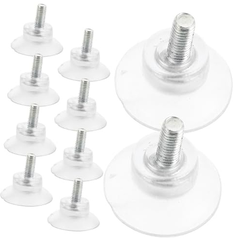 Angoily Ventouses Transparentes pour Table en Verre 10pcs Pats Antidérapants en PVC et Métal Protection Facile des Surfaces pour Tables Basses D'extérieur