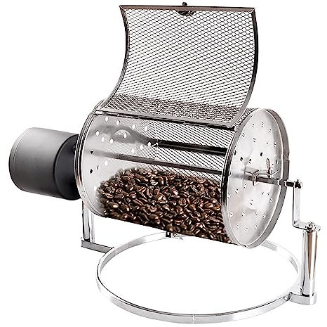 Electric Drum Type Coffee Roaster Machine, Stainless Steel Rollers, 600g/800g Capacity for Home Use Small Household Grains Beans Peanuts Nuts Coffee Beans Baking Machine S