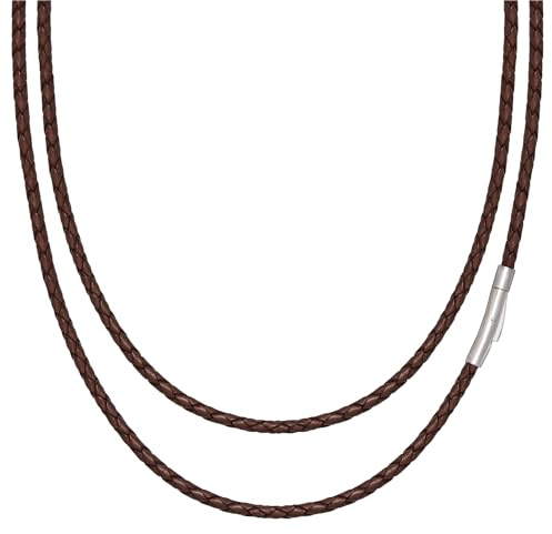 Simaru Lederhalskette aus Echtleder 3mm| Made in Germany | Stilvoll, langlebig & mit stabilem Federhakenverschluss | Für Damen & Herren