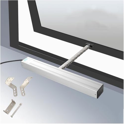 BESTXH Only Motor,700mm, Apriporta Automatico per Finestre (Corsa 300 Mm-1000 Mm), Apriporta Elettrico A Catena con Interruttore A Parete + Telecomando (Opzionale)