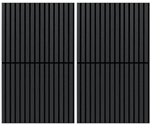 Art3d Panneaux acoustiques pliables Panneaux muraux 3D insonorisants 120x60cm 2 pièces pour bureau à domicile Studio Revêtement mural | Panneaux muraux en feutre | Feutre acoustique Noir 1,44㎡