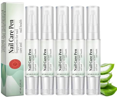 Nagelpflege Pen, der ursprüngliche Nagelpilz -Stift Österreich, Kosmetikfürsorge für Nagelpflege für Nagelpilzinfektion, mit Teebaumöl, Vitamin E & Aloe Vera (5 Pcs)