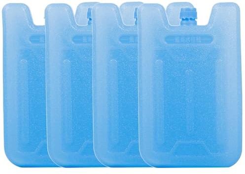 4PCS Ice Packs For Air Cooler | 100-1000ml Portable Cooling Ice Packs Iceblocks | Air Conditioner Fan Icecrystal Box | Long Lasting Freezer Block | for Travel Beach Fishing Sports Camping BBQ Picnic