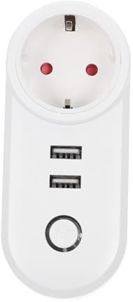 LIFKOME Prise Connectée Double Port Usb Pour Maison Contrôle Facile Par Téléphone Portable Ou Télécommande Norme Ue