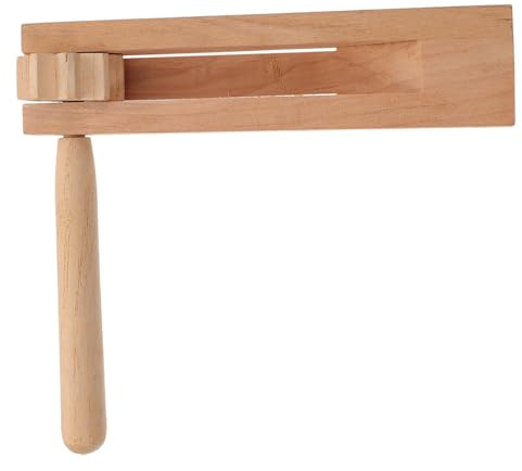 FUNNETOYU Wooden Ratchet Noise Maker Musical Instrument Practical Castanet Toy for Children Traditional Matraca Party Handheld Sound Maker