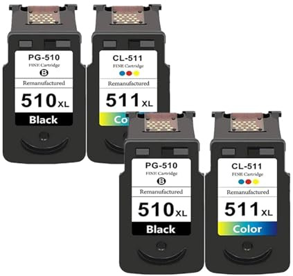 GAOLINLINOZ PG510 CL511 Tintenpatrone for C-anon PG 510 PG-510 CL 511 iP 2700 Pixma MP250 MP270 MP280 480 MX320 330 MX340 Drucker(2Black 2Color)