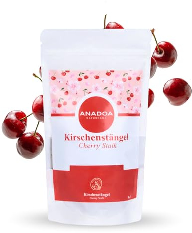 Anadoa Kirschstiel Tee 60 g – 100% Naturreiner Kräutertee aus Getrockneten Kirschenstängel | Mild, Fruchtig & Koffeinfrei | Vegan, Glutenfrei & Ohne Zusatzstoffe