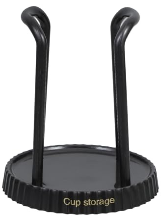 Porta Bicchieri da Caffè Dispenser per Bicchierini Plastico Nero | Porta Tazze Salvaspazio, Porta Bicchieri Grandi e Piccoli, Porta Tazzina da Vanity