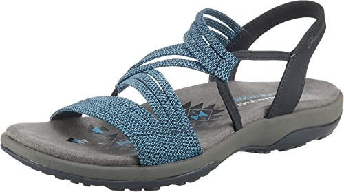Skechers 41180 Femme Sandales Bout Ouvert, Bleu (Navy Gore NVY), 37 EU