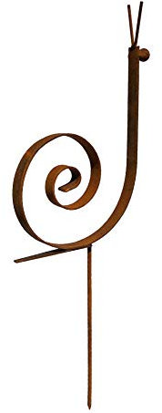 Crispe home & garden Gartenstecker Edelrost - Schnecke groß - Gartendeko Höhe 58 cm