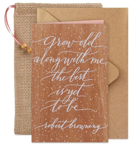 Hallmark Signature Wood Wedding Card, Bridal Shower Card, Engagement Card (The Best is Yet to Be)