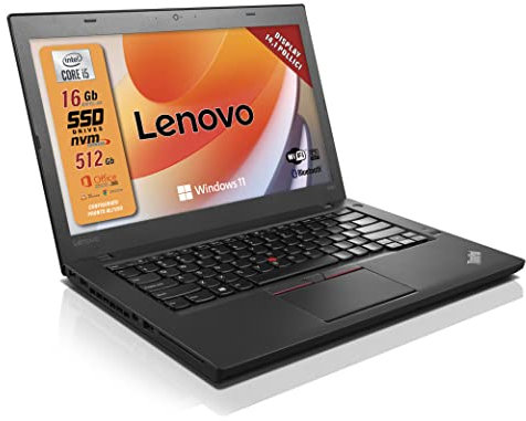 Lenovo ThinkPad T460 | i5-6300U 2,4 GHz, 16 Go de RAM, SSD 256 Go, Windows 10 Pro. (Reconditionné)