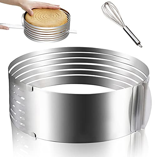 Coltello per Torta in Acciaio Inossidabile da 9~11,8 Pollici, Multistrato ad Anello per Mousse, Aiuto per Tagliare