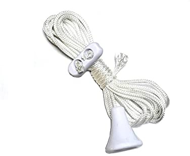 Spare Bathroom Light Cord Pull for Ceiling Switch Adjustable - White (Pack of 1)