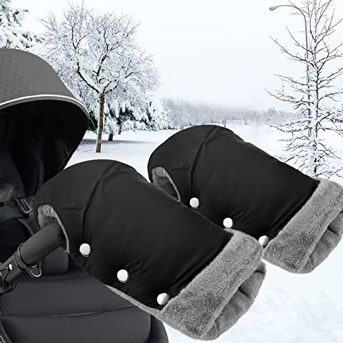 BNGXR Handwärmer Kinderwagen, Extra Lang Handschuhe Kinderwagen mit Fleece Innenseite, Warme Hände Wasserdicht Winddicht Schneebedeckt Universalgröße Handmuff Kinderwage für Kinderwagen Buggy