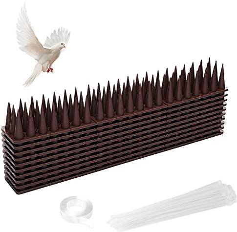 Pinchos Para Palomas, 12 Pedazos Anti Palomas, Pardo Pinchos Palomas, Reutilizable Pinchos Antipalomas Adecuado Para Repeler Pájaros Carpinteros Gatos y Pájaros
