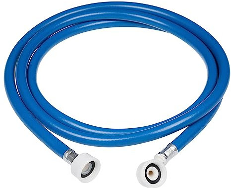 Invero Universal Replacement Blue Washing Machine and Dishwasher Cold Water Inlet Fill Hose Pipe 2.5m with Straight and 90 Degree Bend - 3.5 Metre Length