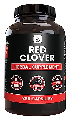 PURE ORIGINAL INGREDIENTS Red Clover (365 Capsules) No Magnesium Or Rice Fillers, Always Pure, Lab Verified