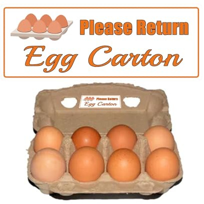 500 Pcs 1 x 2.625 Inch Please Return Egg Cartons Stickers Rectangular Farm Fresh Eggs Carton Labels - Chicken Container Packaging Stickers for Eggs Packaging Chicken Containers & Farmers Supplies