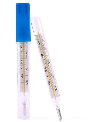 ATEK Mercury-Free Glass Thermometer - Eco-Friendly, Accurate, and Easy-to-Read - Ideal for Body Temperature Measurement at Home